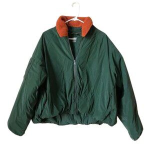 Free People Movement Outpost Bomber Jacket Lush Pine Size Large Sage Green